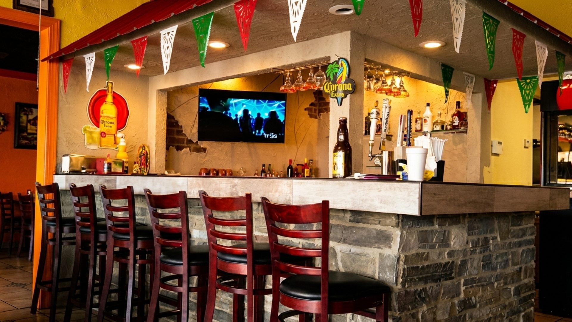 The full bar at Fajitas